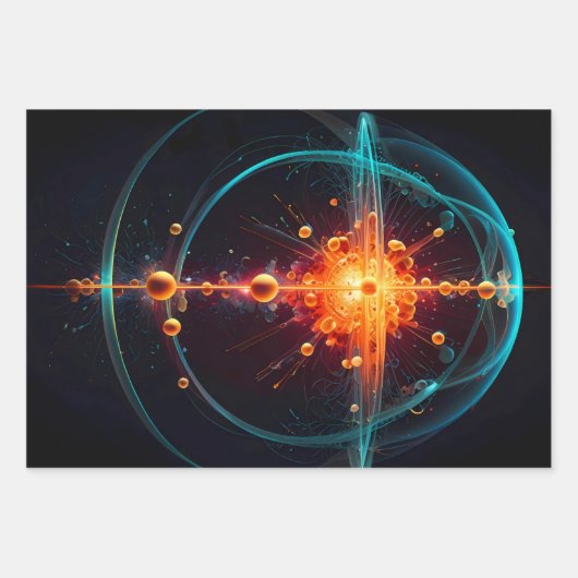 Neutronenpartikel Geschenkpapier Set (Vorderseite 2)