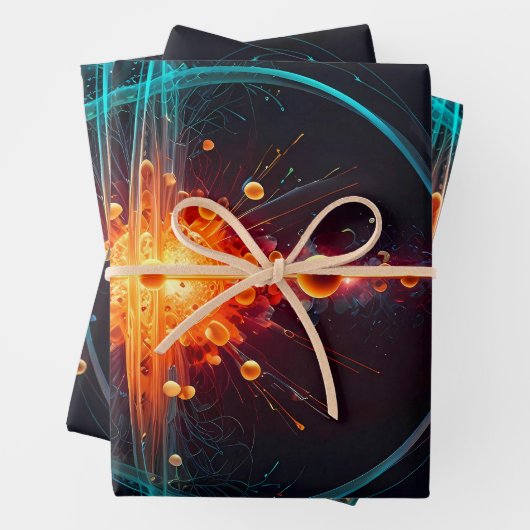 Neutronenpartikel Geschenkpapier Set (Beispiel)