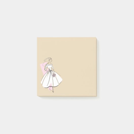 Neutronenquadrat der Mode-Bride Post-it Klebezettel (Vorderseite)