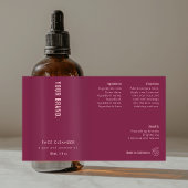 Neutronenrosa 4 OZ Kosmetisches Flaschenetiksiegel Rechteckiger Aufkleber