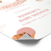 Neutronenrosa Babydusche Boho Cowgirl Begrüßung Poster (Ecke)