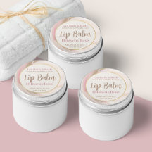 Neutronenrosa Pinselstrich Gold Feminine Lip Balm