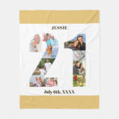 Neutronensand-Bild der FotoCollage 21. Geburtstag Fleecedecke (Vorderseite)