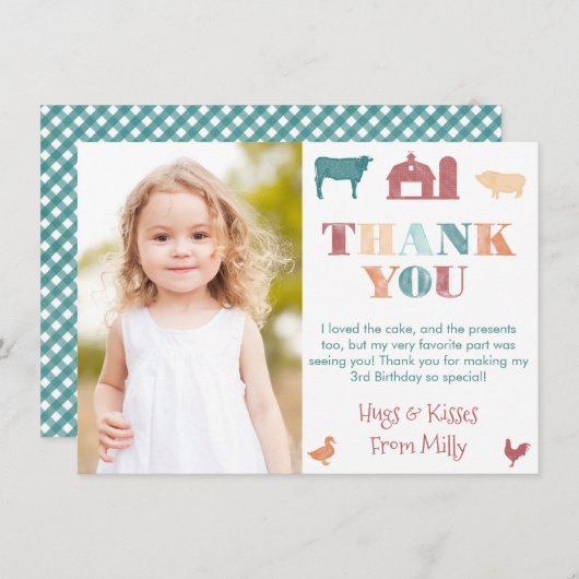 NeutronenscheidenZoo Geburtstagsparty Dankeskarte (Vorne/Hinten)