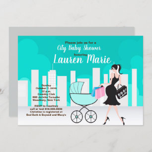 Neutronenschwangere Babydusche Einladung