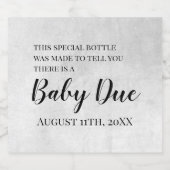 Neutronenschwangerschaft Ankündigung Sparkling Win Schaumweinetikett (Einzelnes Label)