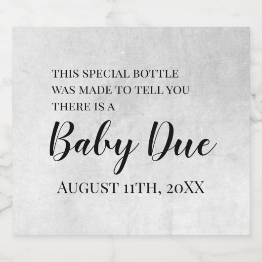 Neutronenschwangerschaft Ankündigung Sparkling Win Schaumweinetikett (Einzelnes Label)