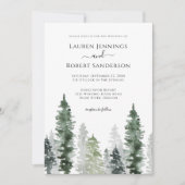 Neutronenschwanz Grüne Rustikale Hochzeit Einladung (Vorderseite)