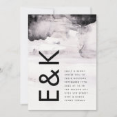 Neutronenschwarze Hochzeit Einladung (Vorderseite)