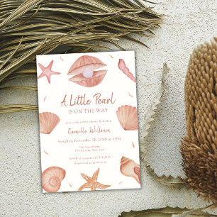 Neutronenseewasser Seashell Pearl Baby Dusche Einladung