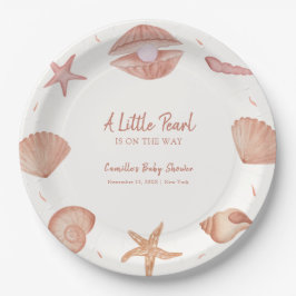 Neutronenseewasser Seashell Pearl Baby Dusche Pappteller