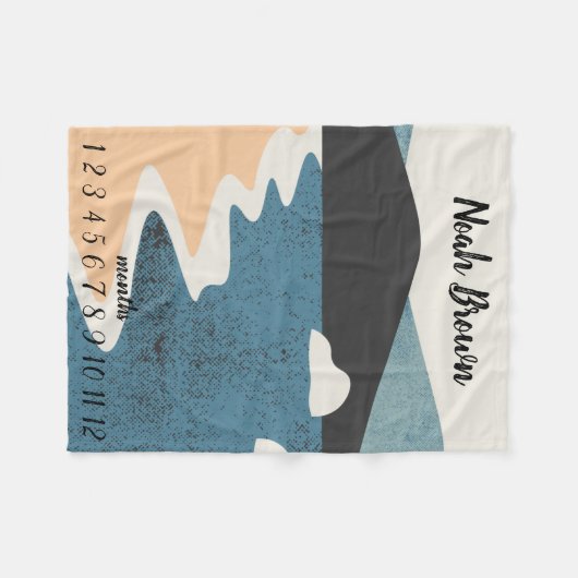 Neutronenstrandmonatsmeilenstein Fleecedecke (Vorderseite (Horizontal))