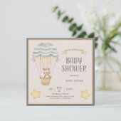 Neutronenwaldlandtiere Kinderdusche Einladung (Stehend Vorderseite)