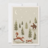 Neutronenwaldtiere Einladung zur Kinderdusche (Rückseite)