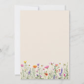 Neutronenwasserfarbe LIttle Wildblume Babydusche Einladung (Rückseite)