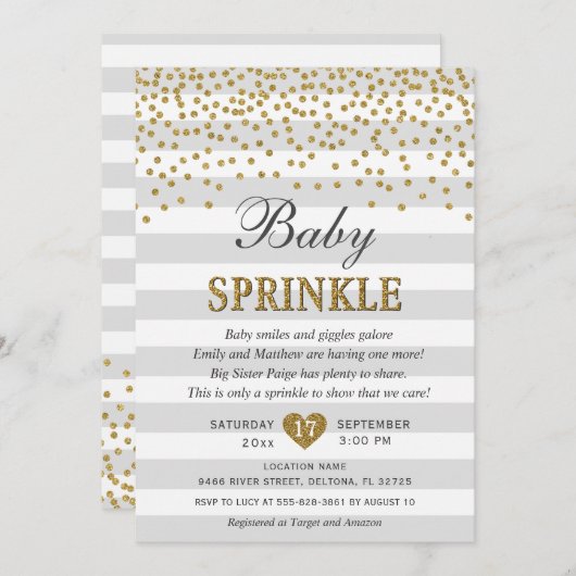 Neutropenie des Grauens und Goldgeschlechts Einladung (Vorne/Hinten)