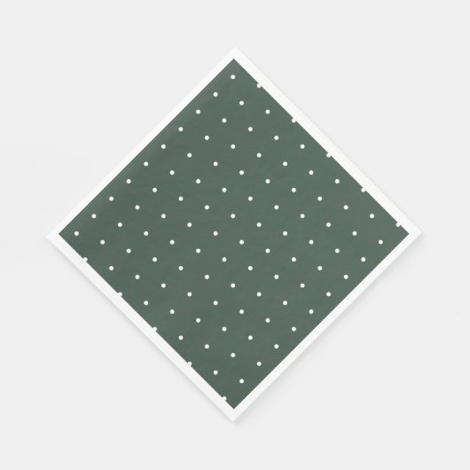 Neutrophilendusche für grüne und weiße Polka-Dot Serviette (Ecke)