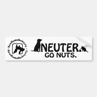Neutrum - gehen Nüsse Autoaufkleber