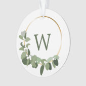 "Neuverheiratete Bliss: Personalisierte erste Weih Ornament (Vorderseite)