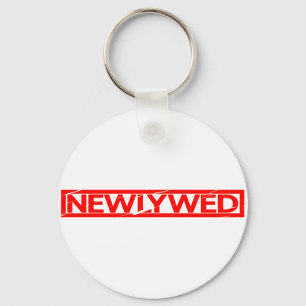 Neuverheiratete Briefmarke Schlüsselanhänger