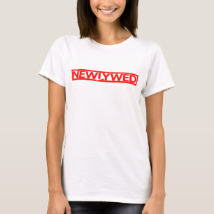 Neuverheiratete Briefmarke T-Shirt