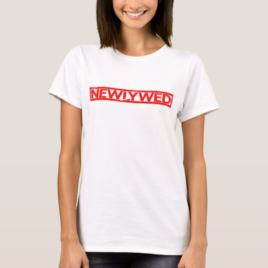 Neuverheiratete Briefmarke T-Shirt (Vorderseite)