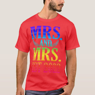 Neuverheiratete Lesbische Hochzeit Mrs. T-Shirt
