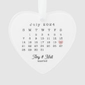Neuverheiratete Ornament Hochzeitstag Foto (Vorderseite)