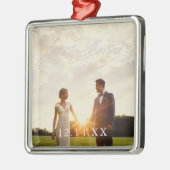 Neuverheiratetes Ornament mit Hochzeitstag Aus Metall (Links)