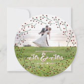 Neuvermählte 1. Weihnachten Mr. & Mrs. Holly Foto (Vorderseite)