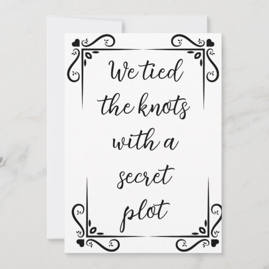 Neuvermählte - Bekanntmachungen Einladung (Vorderseite)