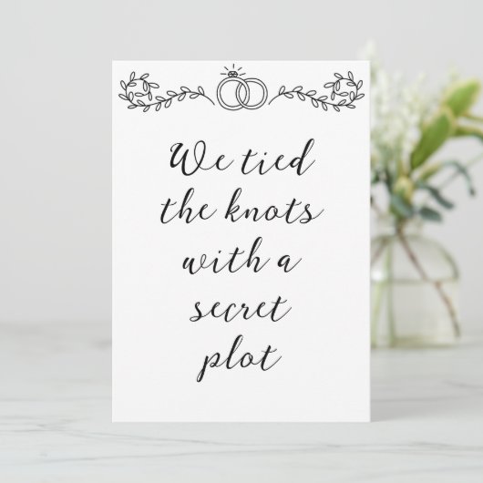 Neuvermählte - Bekanntmachungen Einladung (Stehend Vorderseite)