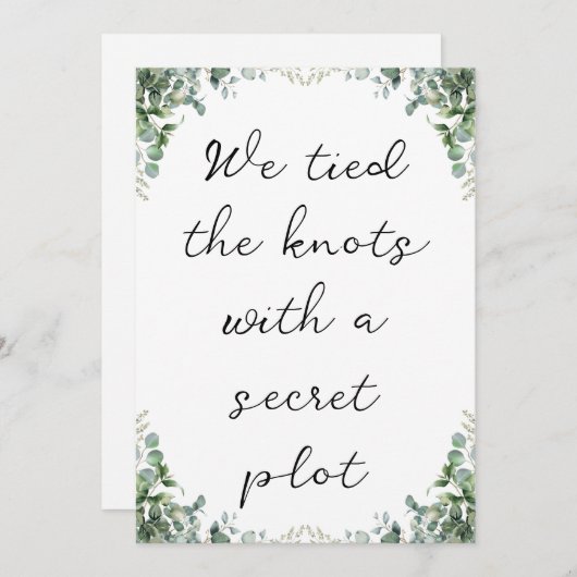 Neuvermählte - Bekanntmachungen Einladung (Vorne/Hinten)