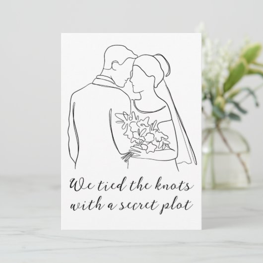 Neuvermählte - Bekanntmachungen Einladung (Stehend Vorderseite)