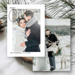 Neuvermählte Erste Weihnachtshand Schreiben 2 Foto Feiertagskarte<br><div class="desc">Diese wunderschöne, moderne Weihnachts-Weihnachtskarte mit dem ersten Weihnachtshandbuchstaben 2 Foto Holiday Card bietet Ihr Foto hinter einem weißen Rand. Das Wort "Fröhlich" erscheint in der Bruch-Ränder-Manier in den oben links, gefolgt von dem Wort "Weihnachten" in einer schönen, fett handgeschriebenen Typografie, beides schwarz. Die Karte ist personalisiert mit Ihrem Namen und...</div>