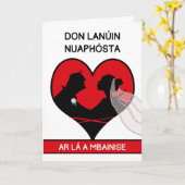 Neuvermählte Herzlichen Glückwunsch auf Irisch Gäl Karte (Gelbe Blume)