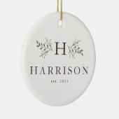 Neuvermählte Rustikale Urlaubssongram Keramik Ornament (Rechts)