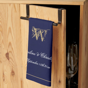 Neuvermählten- oder Hochzeitsgeschenk Elegantes Mo Geschirrtuch