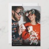 Neuvermähltes Couple Modern Foto Weihnachten (Vorderseite)