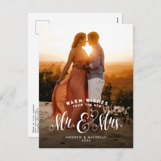 Neuvermähltes Foto Feiertagspostkarte (Vorne/Hinten)