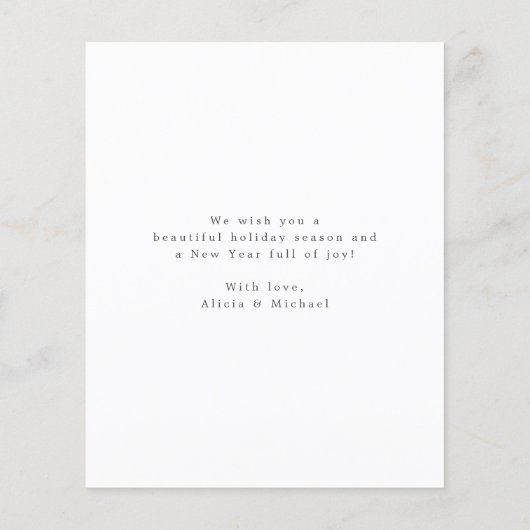 Neuvermähltes Foto Weihnachtskarte Flyer (Hinten)