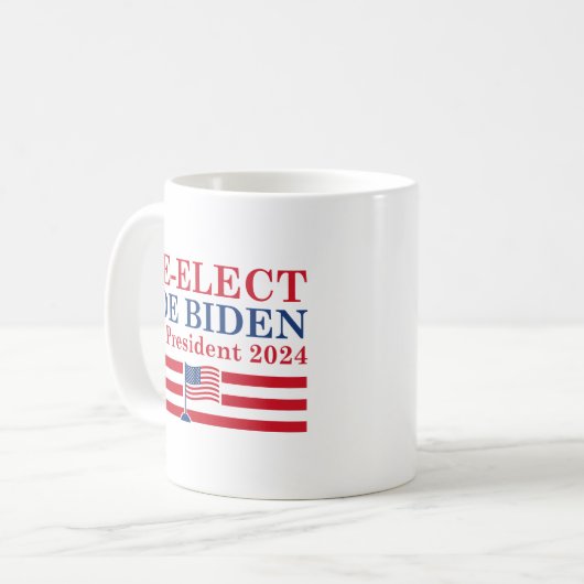 Neuwahl Biden 2024 Kaffeetasse (Vorderseite Links)