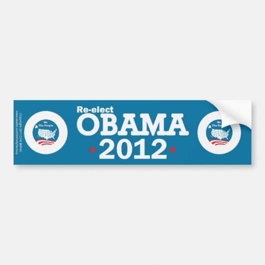 Neuwahl Obama 2012 Autoaufkleber (Vorne)