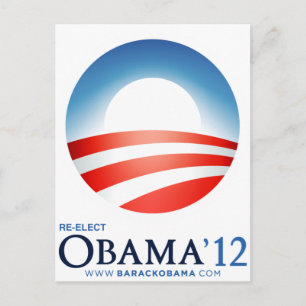 Neuwahl Obama 2012 Postkarte