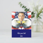 Neuwahl von Barack Obama_ Postkarte (Stehend Vorderseite)