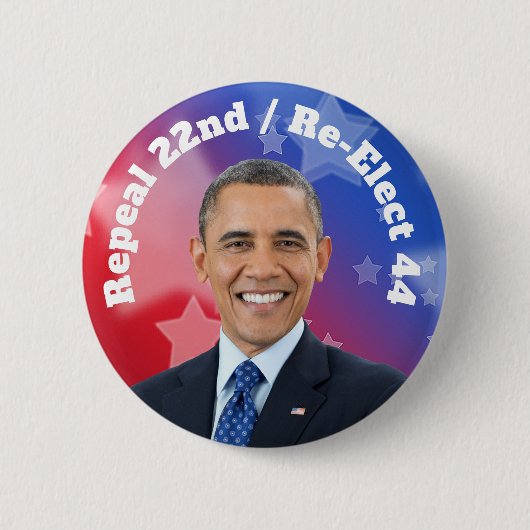 Neuwahl von Präsident Obama Button (Vorderseite)