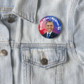 Neuwahl von Präsident Obama Button (Beispiel)