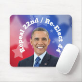 Neuwahl von Präsident Obama Mousepad (Mit Mouse)