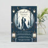 Neuwaldstars Snow Bright Winter Brautparty Einladung (Stehend Vorderseite)