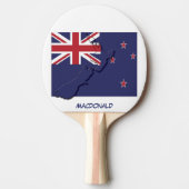 NEUZEALAND FLAG & MAP Personalisiert Tischtennis Schläger (Vorderseite)